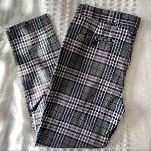 BoohooMAN Skinny Check Smart Cropped Trouser